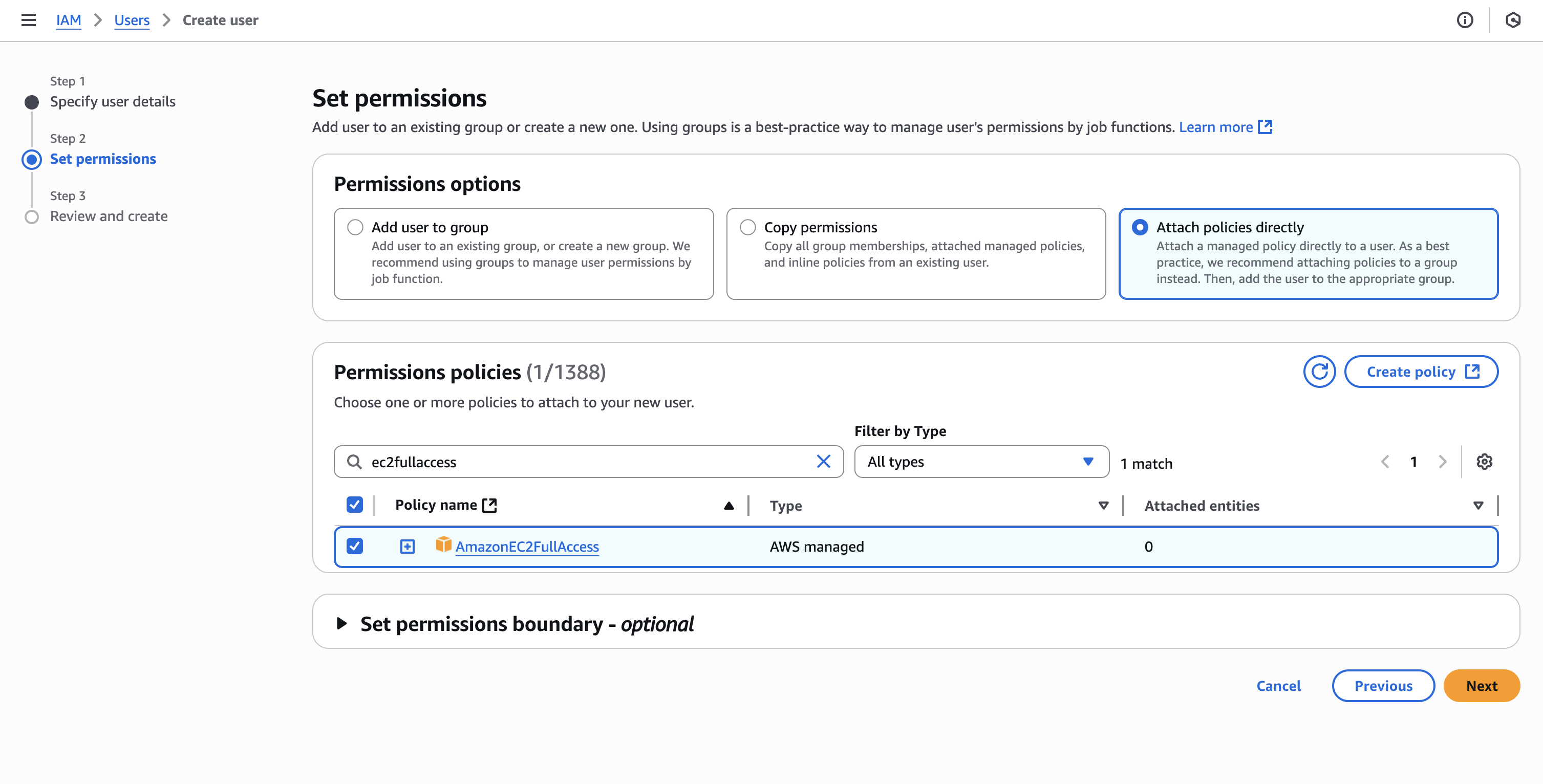 AWS Console 3