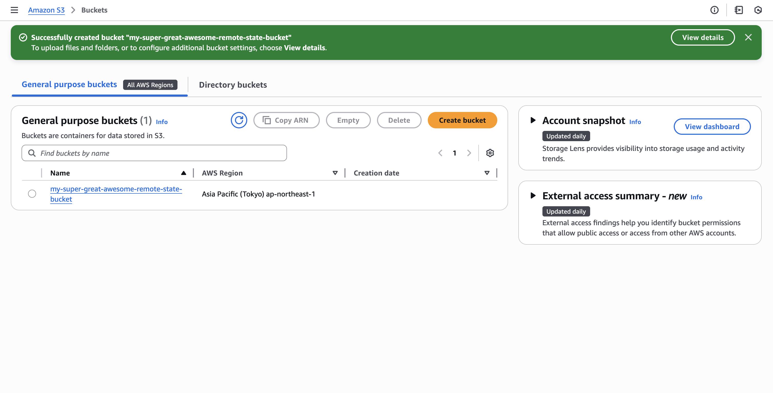 AWS Console - S3